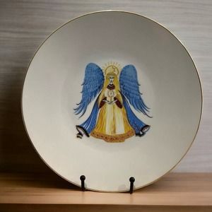 Rare Vintage German Hutschenreuther decorative Angel Plate Christmas holiday